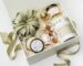 luxury gift box flat lay
