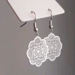 گوشواره طرح اسلیمی سبک برند خارجی بهمراه جعبه و بگ کادویی