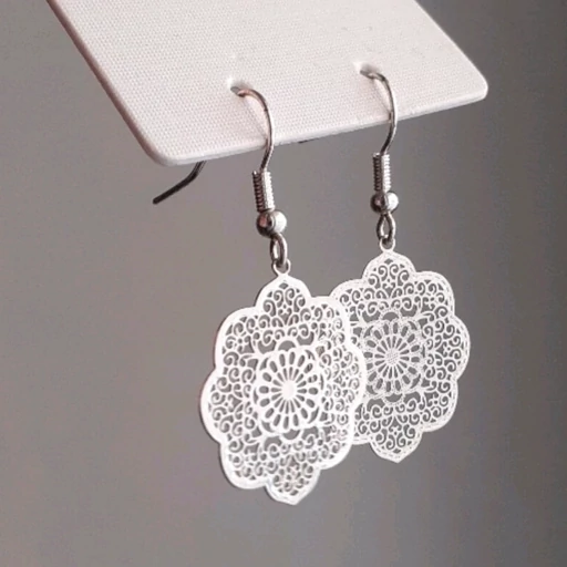 گوشواره طرح اسلیمی سبک برند خارجی بهمراه جعبه و بگ کادویی