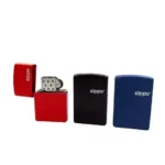 فندک زیپو گازی لعابی همراه جعبه کیفیت عالی در سه رنگ قرمز ، آبی ، مشکی ارسال به سراسر ایران