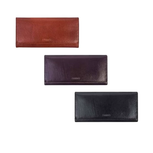 کیف پول چرم طبیعی پالتویی مردانه با جعبه